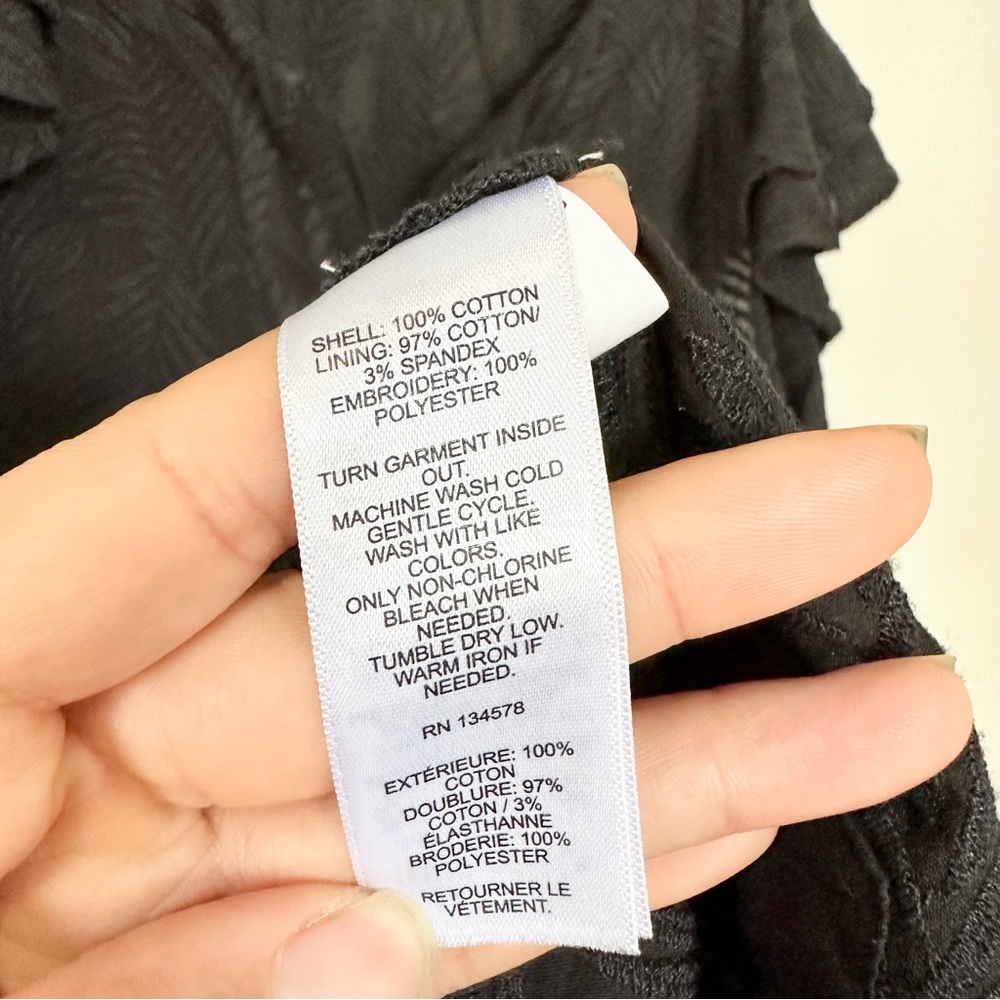 Vineyard Vines Embroidered Palm Tunic Dress Black coverup - Picture 15 of 15